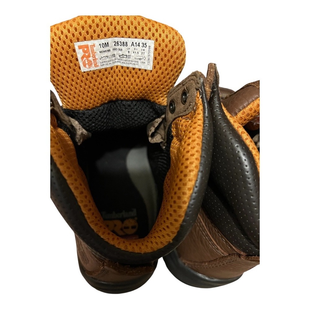 Timberland PRO Brown Leather Waterproof Steel Toe Work Boots Men's Size 10M - Picture 13 of 13